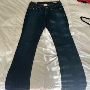 Blue Flare Wide Leg Jeans with Classic Denim Style